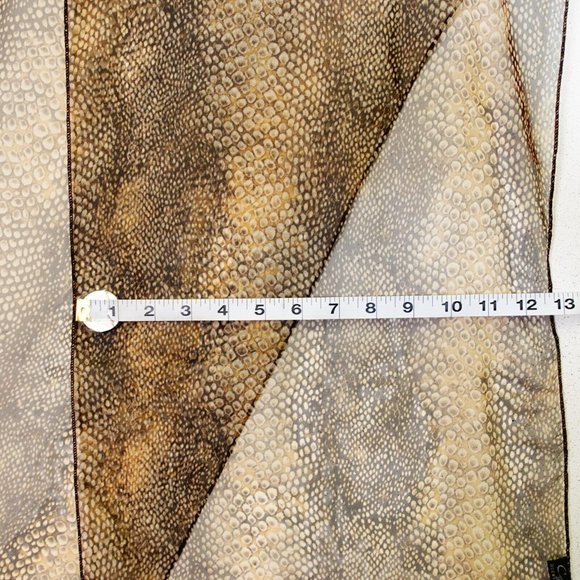 Cejon Scarf Womens Wrap Shawl Green Army Lizard Skin Rectangle Casual - Picture 4 of 8